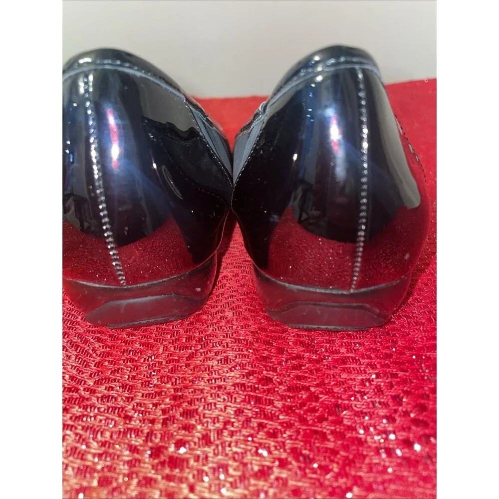 LifeStride Delight Black Low Wedge Slip On Flats Women Size 11M